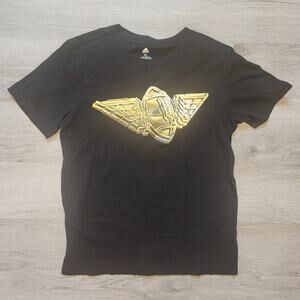 Adidas Boy's Black Short Sleeve Crewneck Football Graphic Casual T-Shirt X-Large